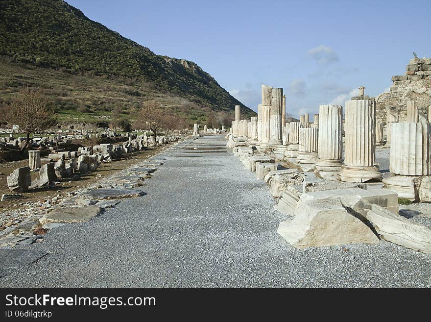 Ancient greek town of Ephesus in Turkey