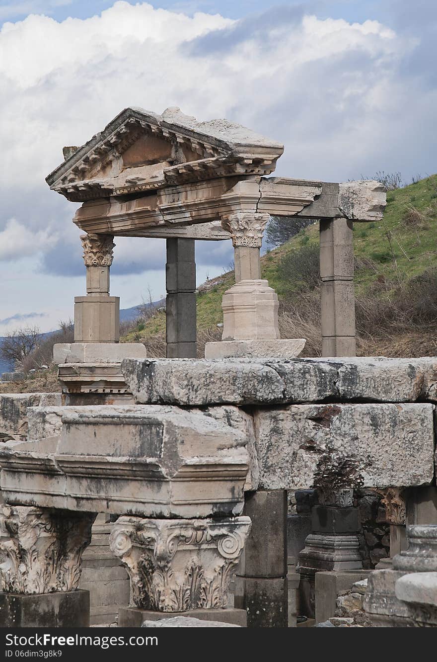 Ancient greek town of Ephesus in Turkey