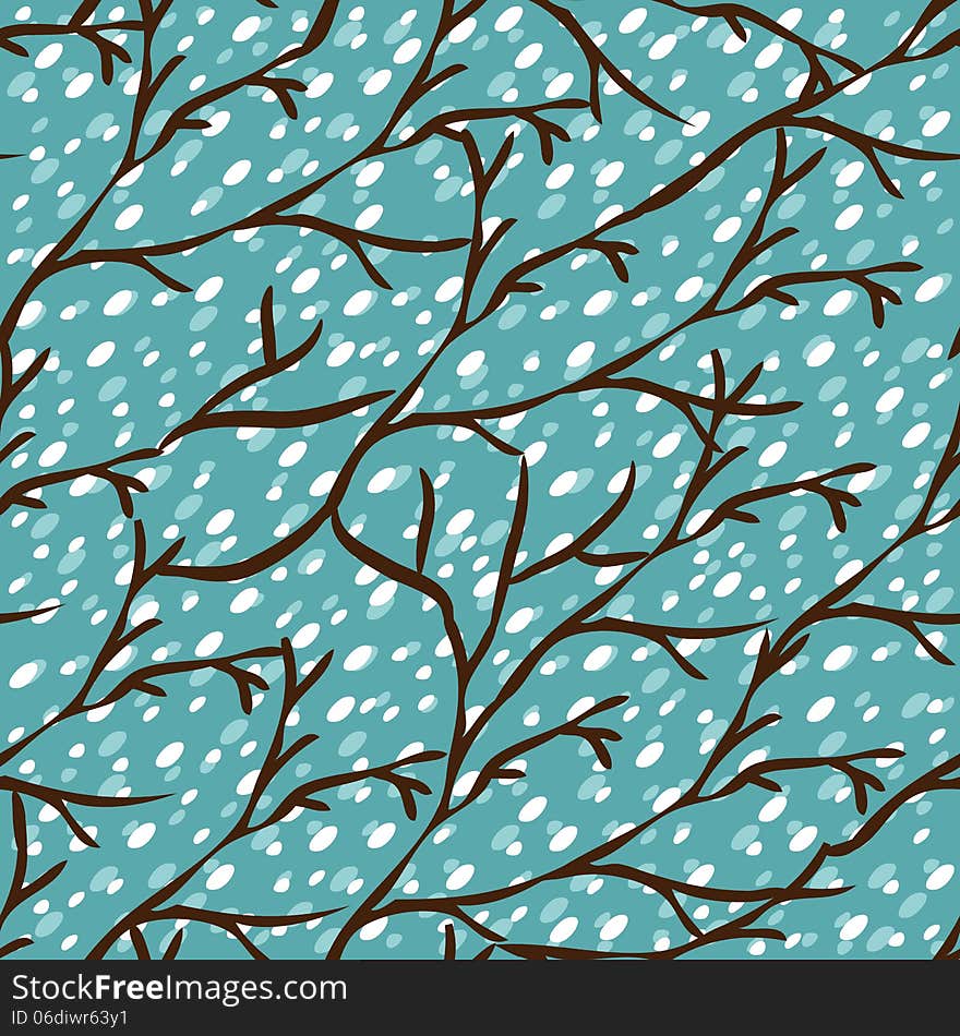 Seamless pattern with winter trees, eps10. Seamless pattern with winter trees, eps10