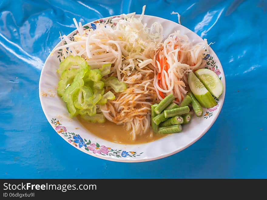 Rice vermicelli thai foods