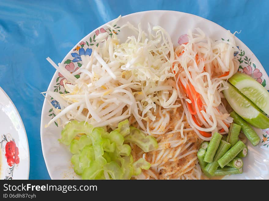 Rice vermicelli thai foods