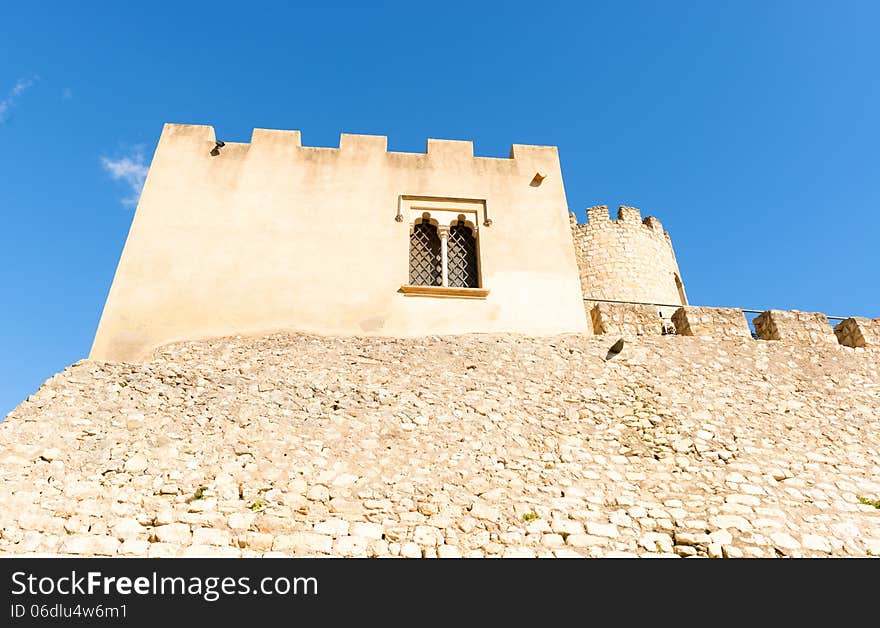 Castellet Castle near Foix dam at Barcelona, Spain