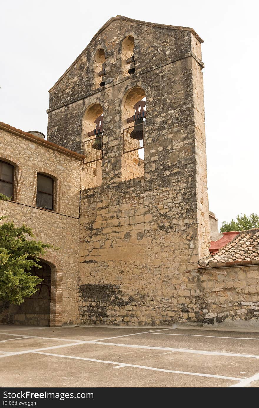 Castellet Castle near Foix dam at Barcelona, Spain