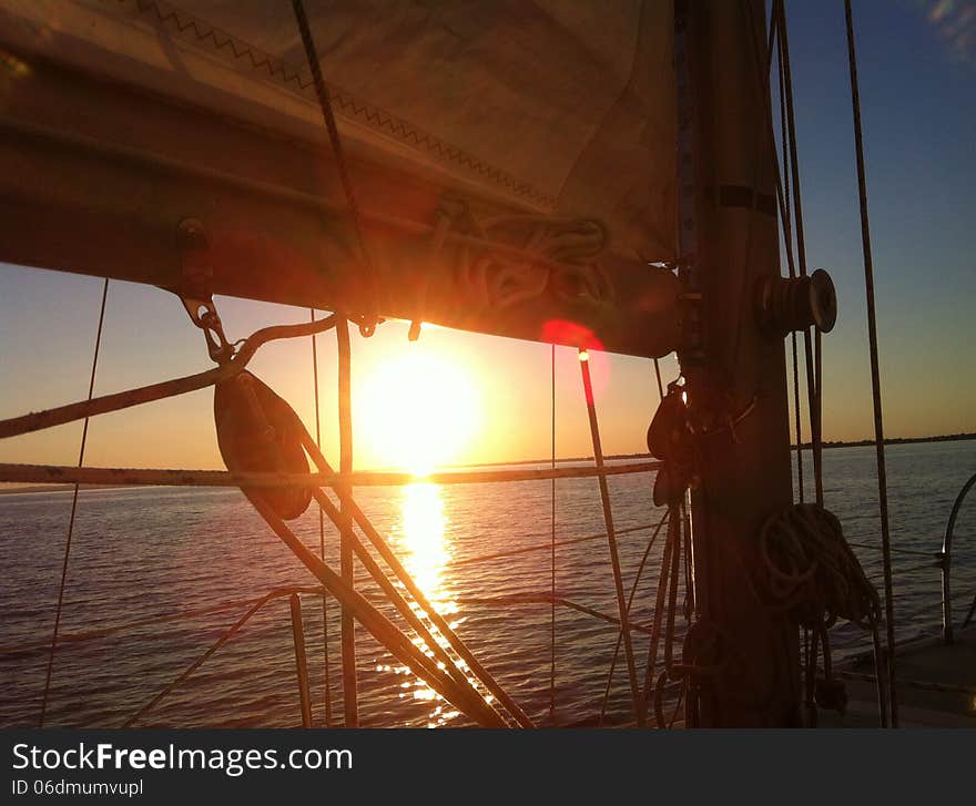 Sunset sailing