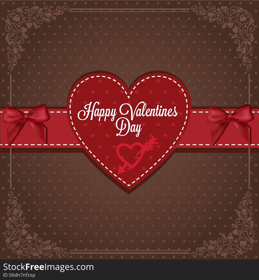 Vintage Valentines Day Design. Vector Illustration. Vintage Valentines Day Design. Vector Illustration.