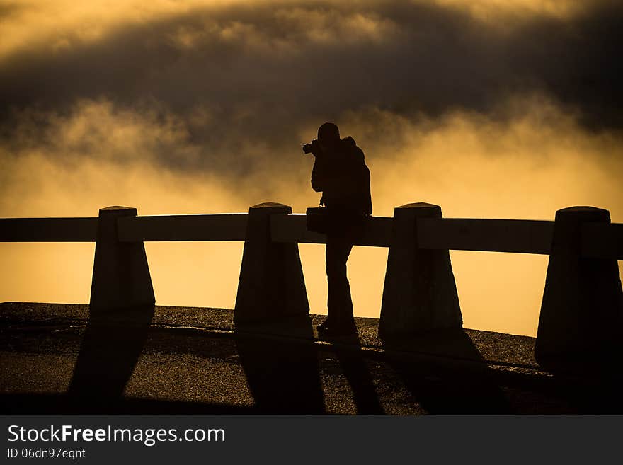 Landscape photographer on the mouintain