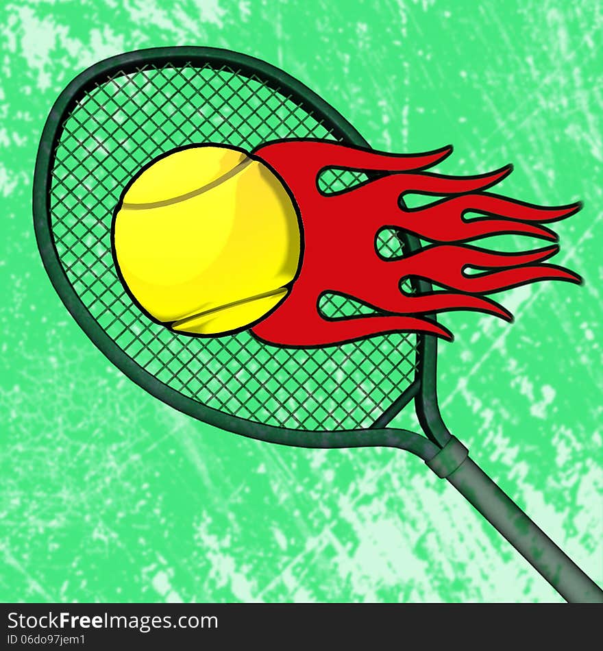 Flaming Tennis Ball