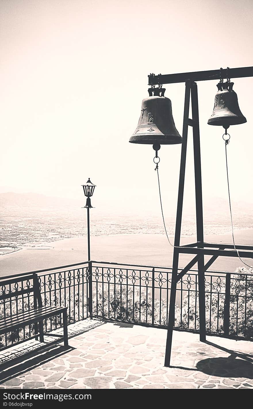 Church bells, black and white. Church bells, black and white