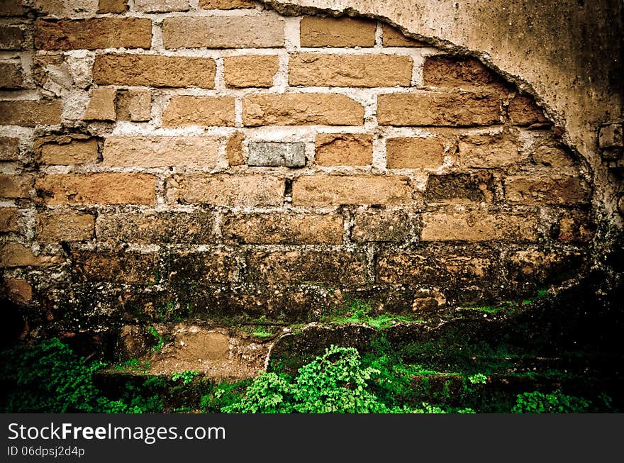 Grunge wall of the old house.