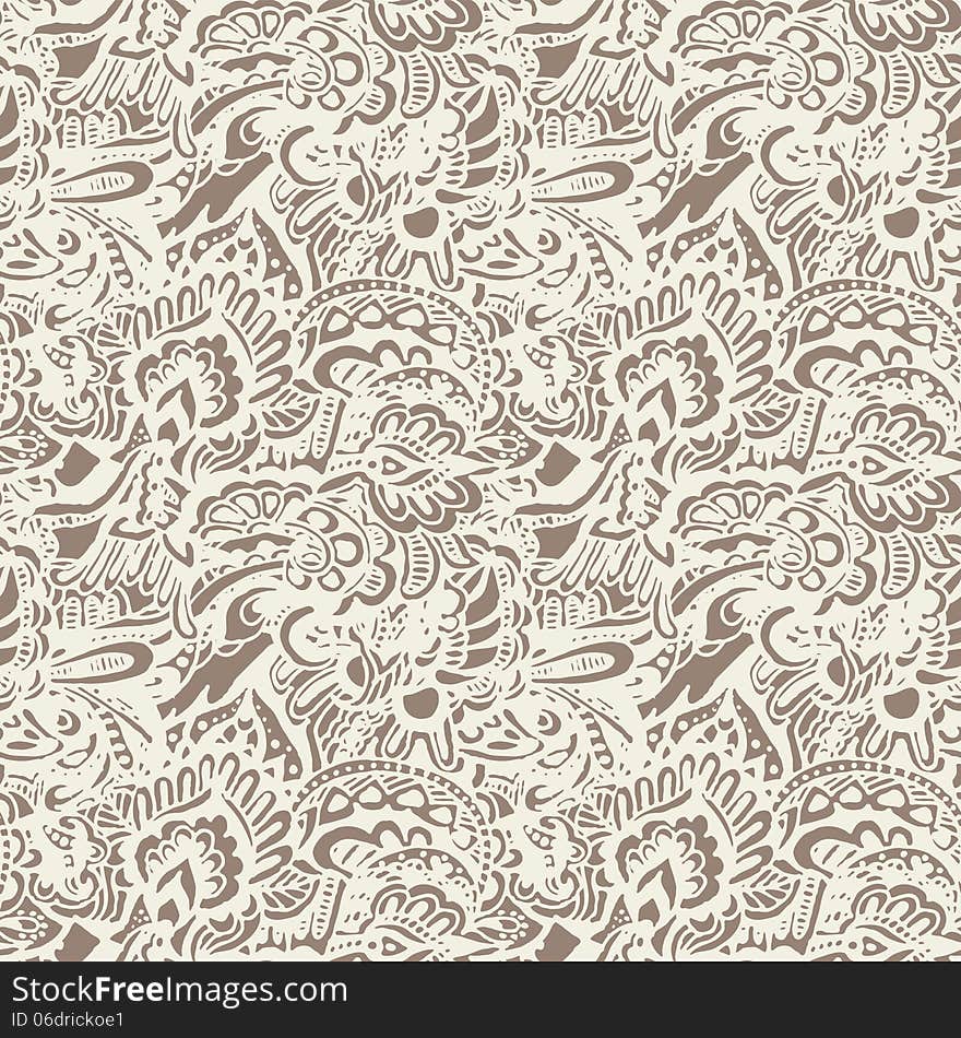 Damask seamless pattern