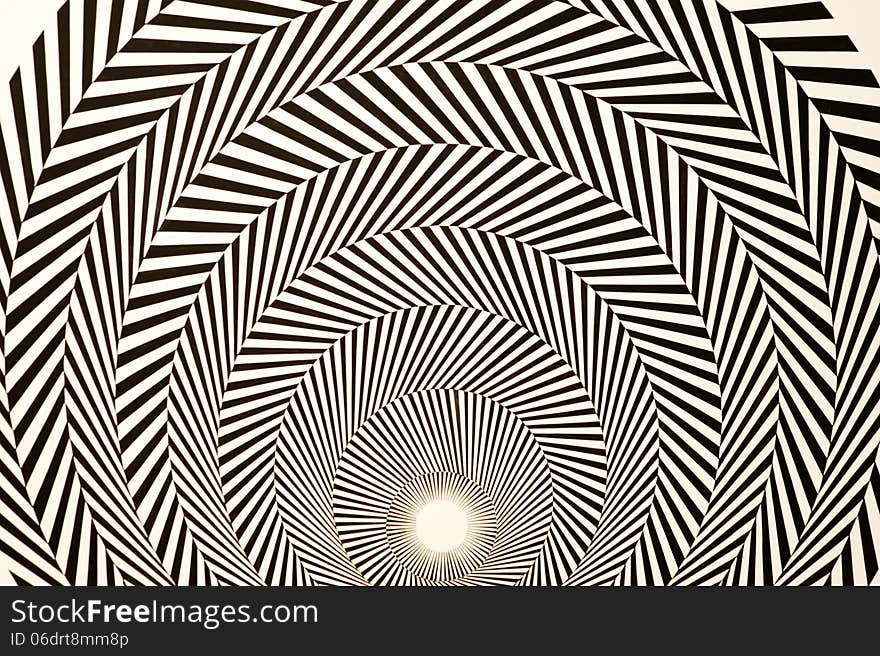 An optical illusion with a spiral