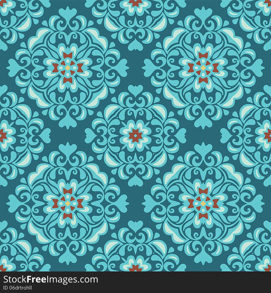 Tiles seamless ethnic pattern