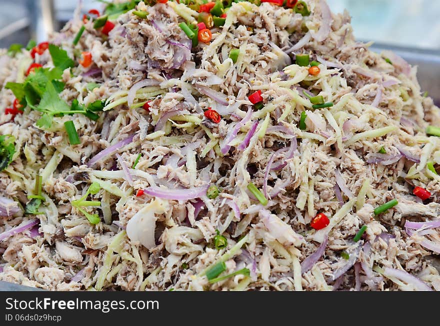 Thai mackerel salad