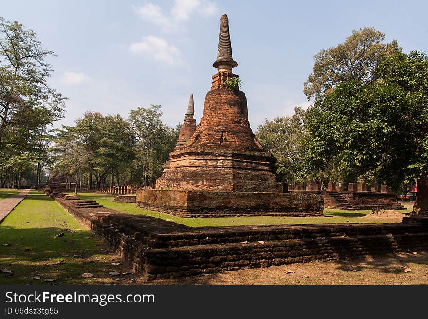 Pagoda Ancient temples , Kamphaeng Phet