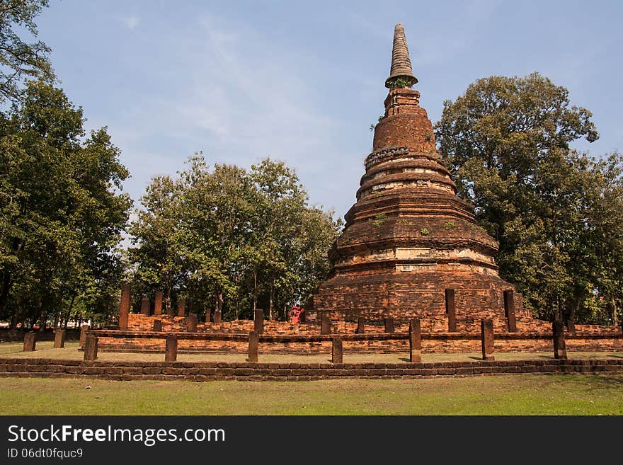 Pagoda Ancient temples , Kamphaeng Phet