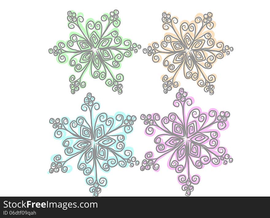 Painted snowflake