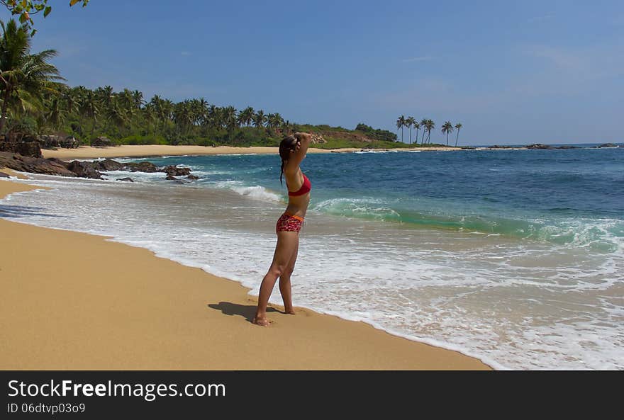 Young girl on the beach. Young girl on the beach