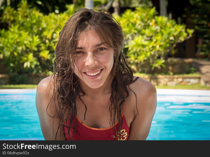 Young Girl In The Pool