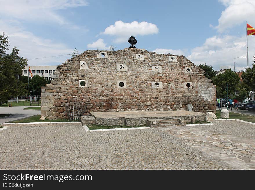 The wall of an old prison from XVIII-XIX Cent. The wall of an old prison from XVIII-XIX Cent