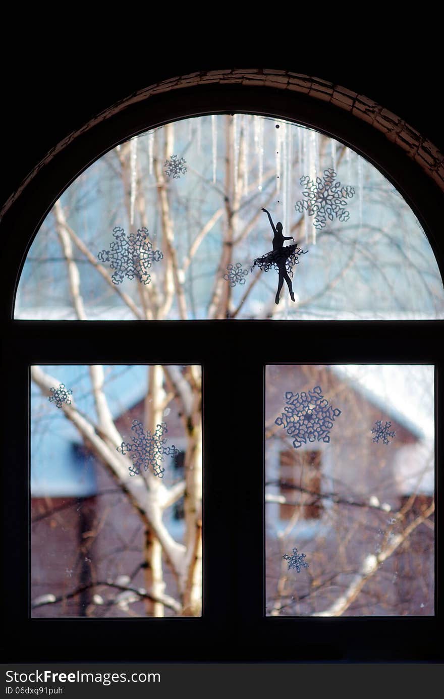 Window With Snowflakes