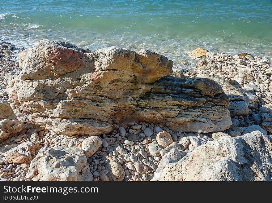 Rocky coast of the Black Sea