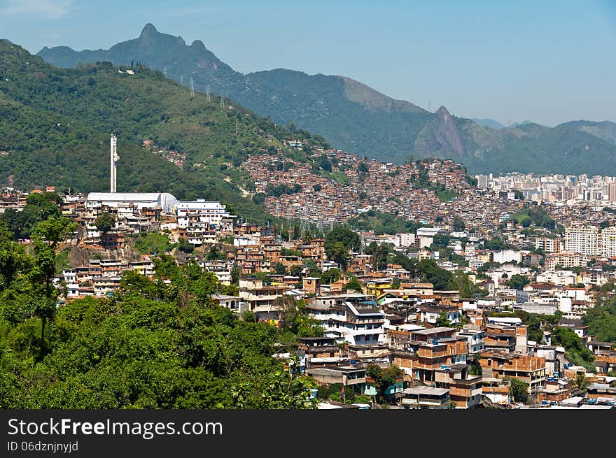 View of Poor Living Area in Rio de Janeiro