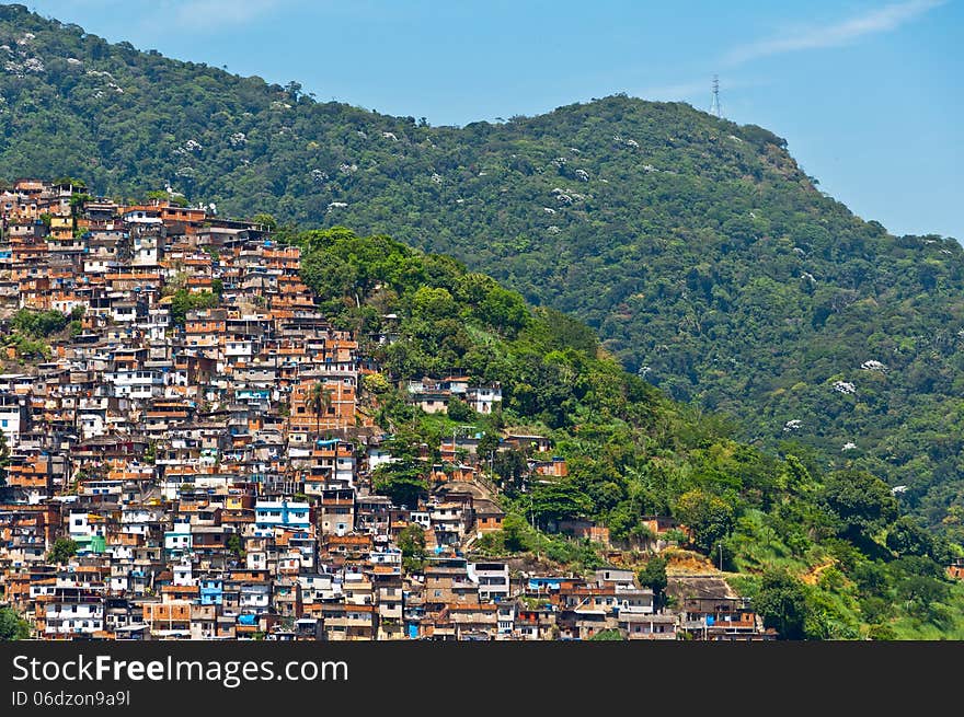 View of Poor Living Area in Rio de Janeiro