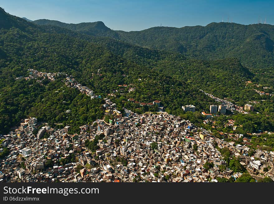 Biggest Slum in South America, Favela da Rocinha, Rio de Janeiro, Brazil. Biggest Slum in South America, Favela da Rocinha, Rio de Janeiro, Brazil