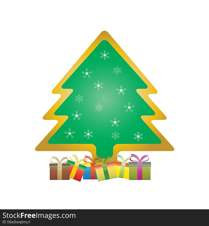 Christmas tree with gifts