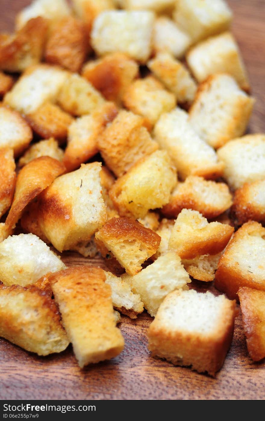 Croutons Closeup