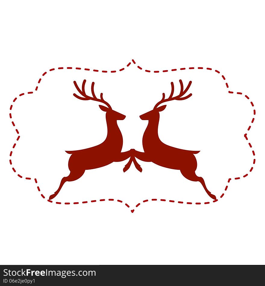 Vector illustration of deer