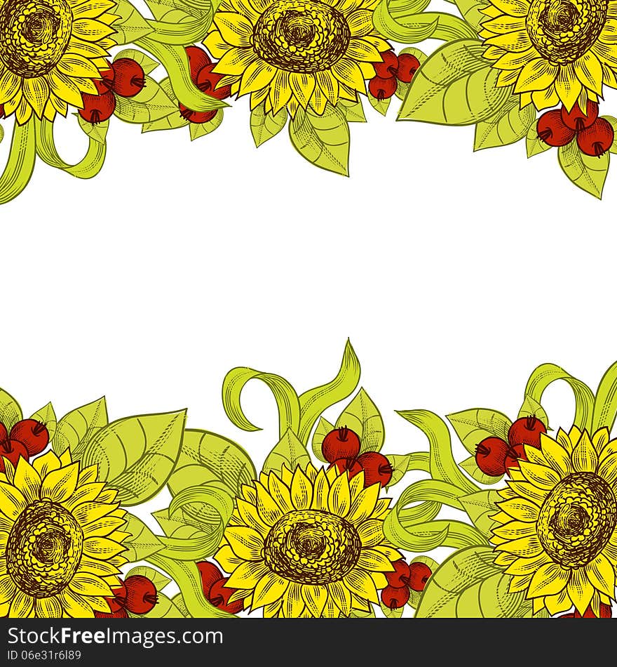 Fresh background with plants and flowers. Fresh background with plants and flowers