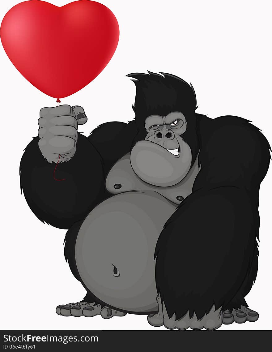 Monkey with balloon