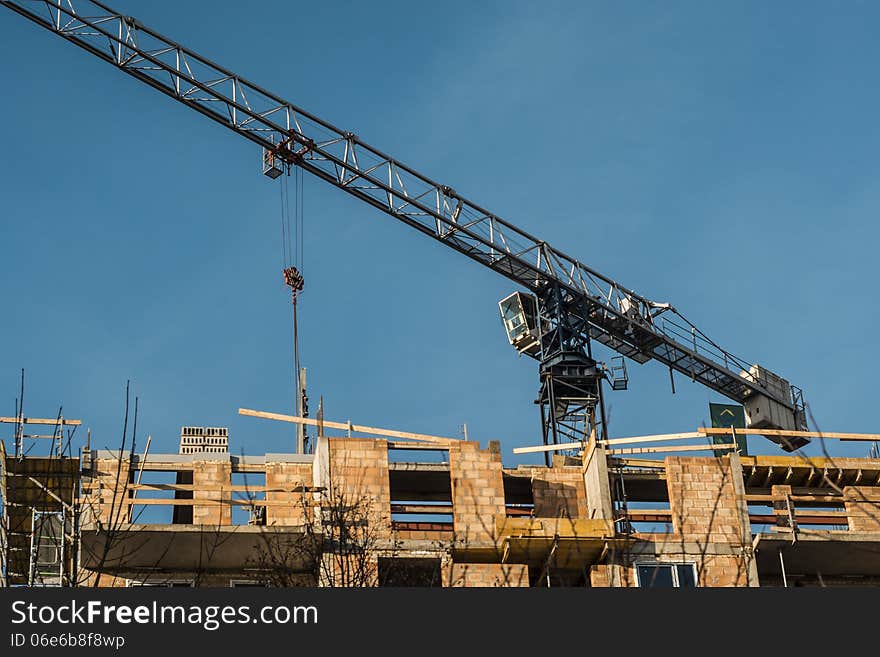 Image of construction crane at the construction site