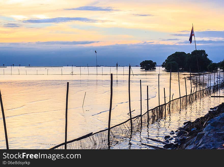 Sea Sunset In Thailand