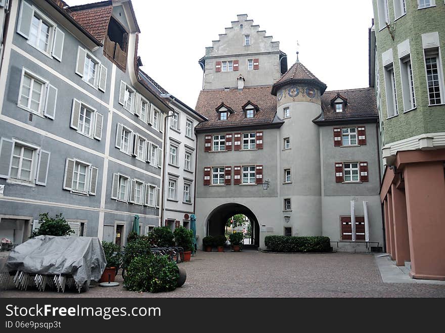 Townscape of Feldkirch, Vorarlberg, Austria. april 2012