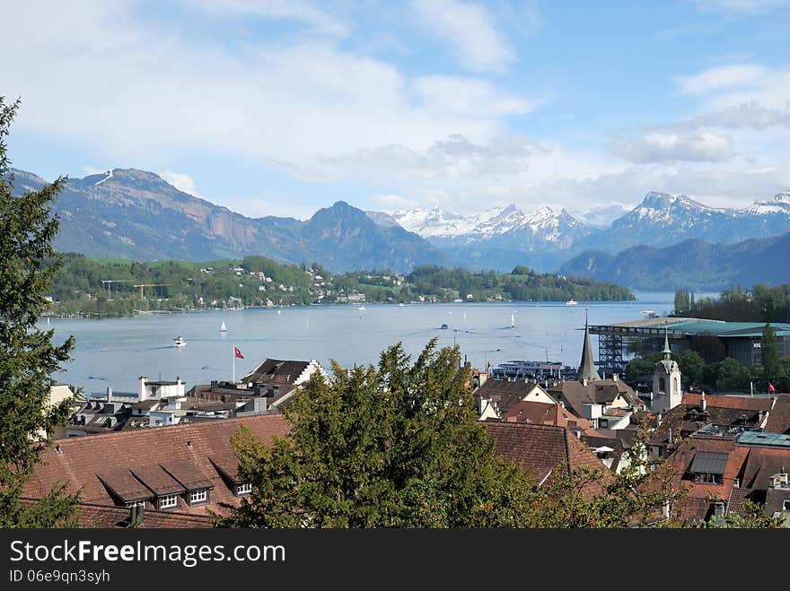 Luzern Panorama, Switzerland. april 2012