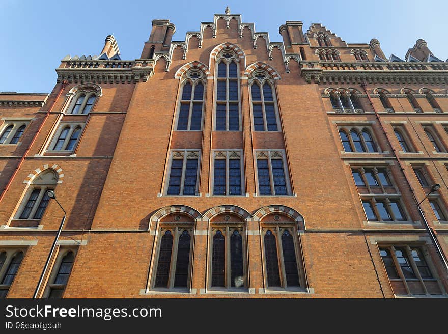 London, United Kingdom - famous St. Pancras building. London, United Kingdom - famous St. Pancras building.