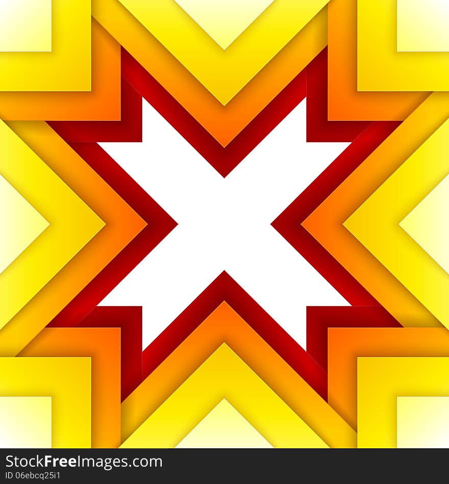 Abstract Red And Orange Triangle Shapes Background