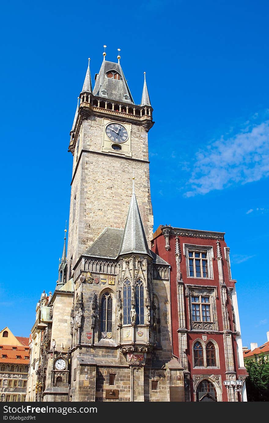 Tower of Old Town City Hall in Prague