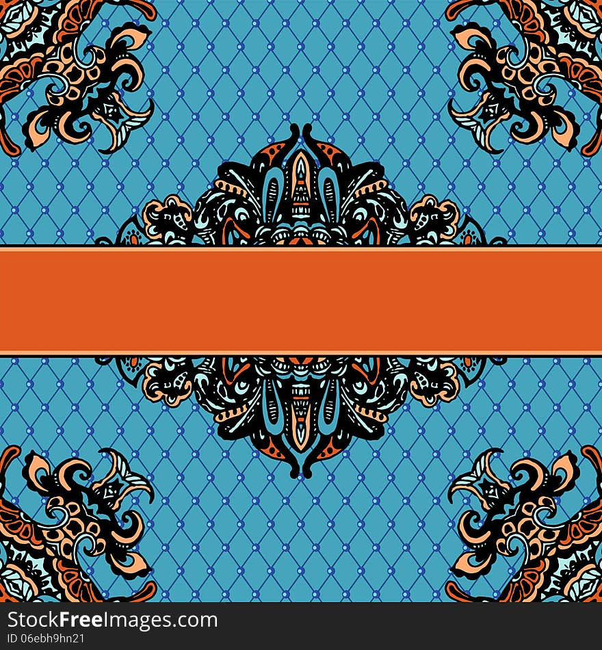 Tribal card ethnic nice invitation background. Tribal card ethnic nice invitation background