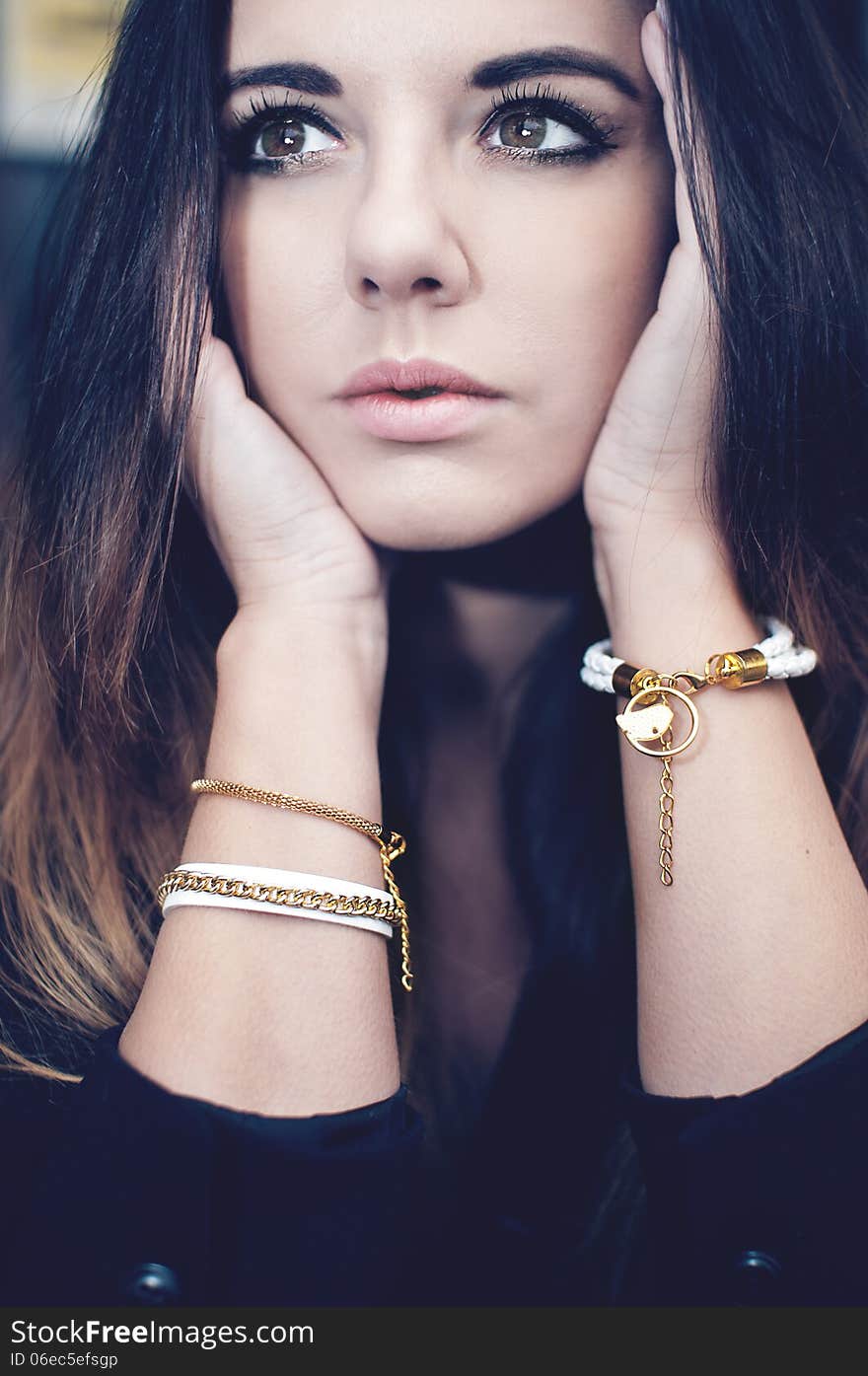 Beautiful brunette portrait