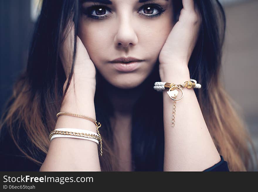 Beautiful brunette portrait