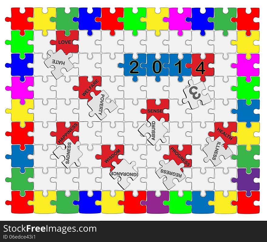 Jigsaw drop-down puzzle  2013- 2014  - Wishful Thinking 1