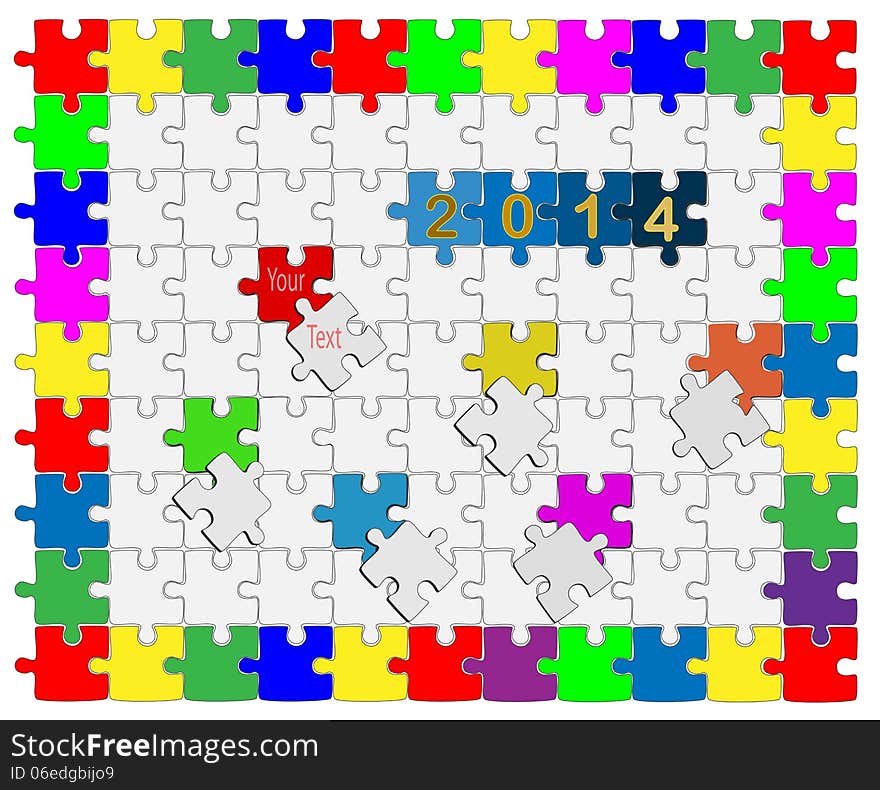 10 Jigsaw Drop-down Puzzle  2014 -Your Text