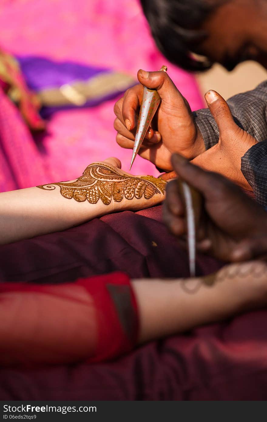 Henna mehndi ceremony