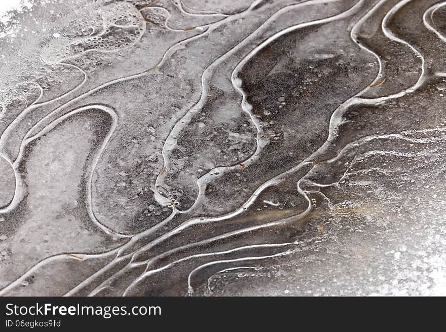 Frozen water on a pool (the background). Frozen water on a pool (the background)