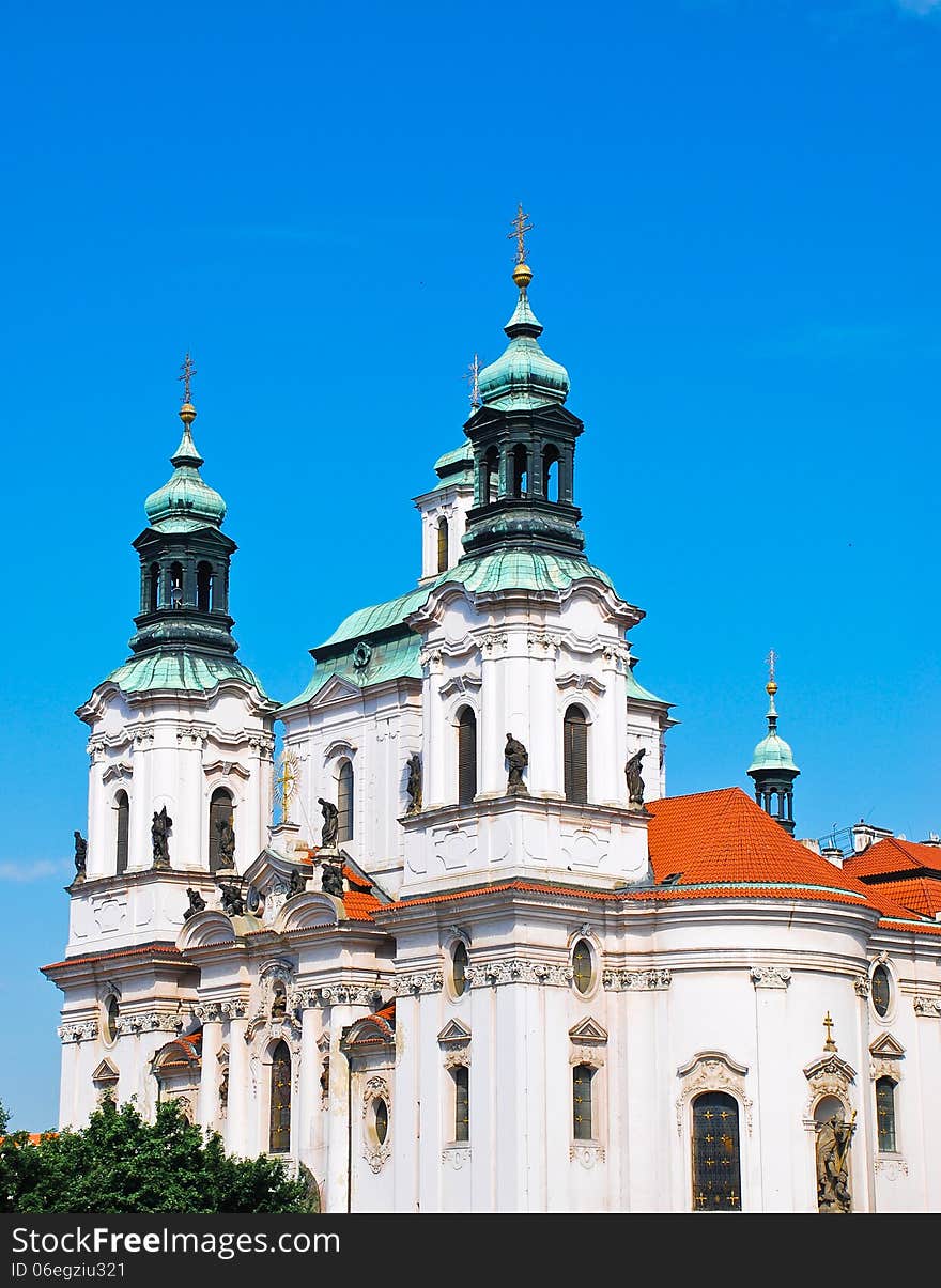 Church of St. Nicholas in center of Prague