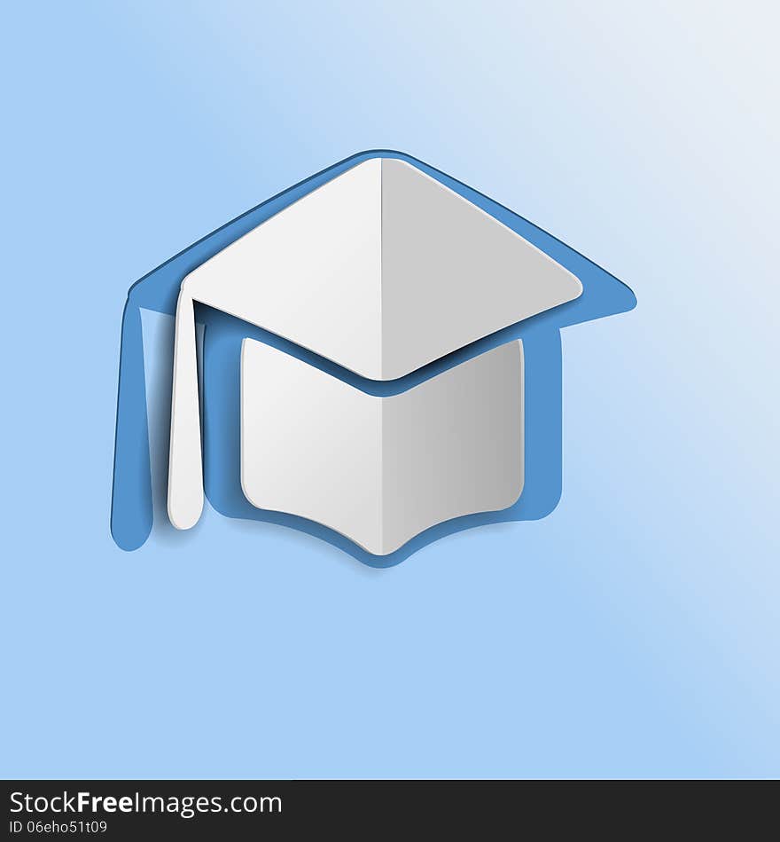 Graduation mortar hat icon