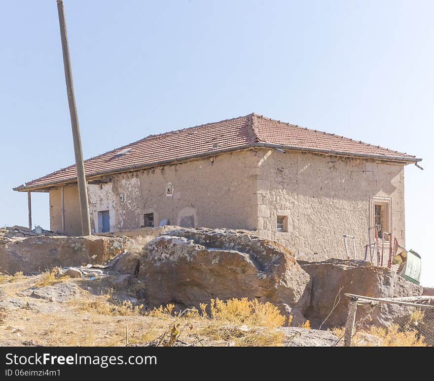 Old stone building in Cappadocia , Turkey.